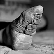 An old woman's foot.