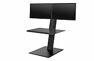 Buy Humanscale QuickStand Eco, Dual Monitor, Cross Bar, Black