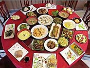 Chinese table layout.