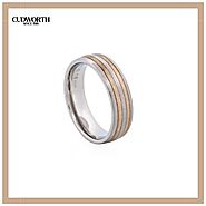 Cudworth Two-Tone Stainless Steel Ring | Double Strip Design for Men