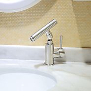 Brass Centerset Rotatable Stainless Steel Ceramic Valve Single Handle One Hole Bathroom Sink Faucet
