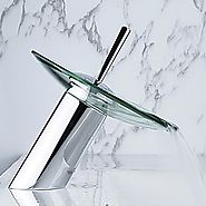 Single Handle Chrome Centerset Traditional Zinc Alloy Brass Waterfall Bathroom Sink Faucet