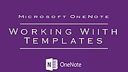 Working with Microsoft OneNote Templates