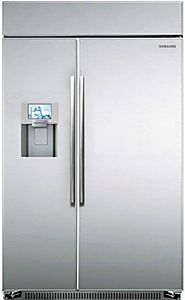 SAMSUNG RS27FDBTNSR Built-in Side by Side Refrigerator, 48-Inch, Stainless Steel