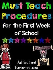 Procedures to Teach on the First Day of School {Freebie}