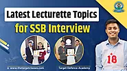 Latest Lecturette Topics for SSB Interview 2025 - Target Defence Academy