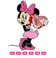 Valentine Mickey Mouse With Heart Vector