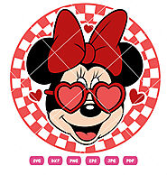 Valentine Mickey Face Vector Design