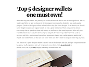 Top 5 designer wallets one must own!