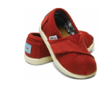 Toms Tiny Classic Canvas Slip-on for Babies , Red Toddler 3: Shoes