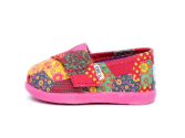 TOMS KIDS TINY PINK PATCHWORK CLASSICS Baby/Infant/Toddler PINK