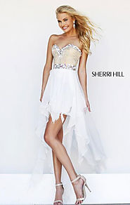 Cheap White Strapless Beaded Embellished Chiffon Homecoming Dresses 2015