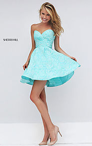 Floral Printed Strapless 2016 Sweetheart Neck Aqua Short Bodice Homecoming Dresses