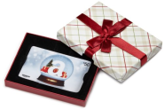 Amazon.com Plaid Gift Card Box - $50, Holiday Globe Card