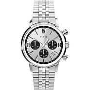 Timex Marlin Silver-Tone Analog Stainless steel Men's Watch - TW2W1040 – Sai Creations Watches