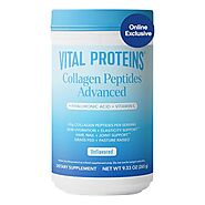 Vital Proteins Grass Fed Collagen Powder Supplement Hydrolyzed Peptides with Hyaluronic Acid and Vitamin C - Non-GMO,...