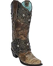 Corral Women's Collar And Harness Cowgirl Boot Snip Toe