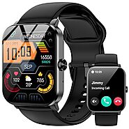 Smart Watch, 1.85" HD Smartwatch for Men Women (Answer/Make Calls), Fitness Watch with Heart Rate/Sleep/IP68 Waterpro...