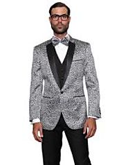 Shiny Silver Tuxedo For A For An Attractive Appeal
