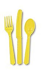 Yellow Cutlery 18 Pack