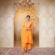 Buy chanderi Silk Suits Online at Krishikakreation