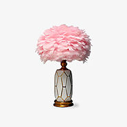 Ceramic Feather Table Lamp – HIOOZ