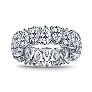 Eternity Band with Alternating Fancy Pear Cut Diamonds in Platinum (9.00 cttw.)