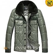 CWMALLS® Fur Leather Down Jackets CW846065