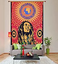 Bob marley one love one world red hippie tapestry