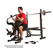 Body Champ Olympic Weight Bench with Preacher Curl, Leg Developer and Crunch Handle