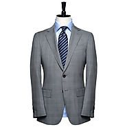 Light Grey Prince of Wales Check - Contemporary Fit