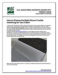 Manufacturing Process of Woven Fusible Interlining
