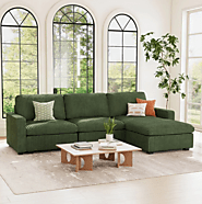 Living room couch sectional with pull out bed, L-shaped sectional sofa