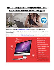 Toll Free HP customer support number 1-844-305-0563 for Instant HP help and support