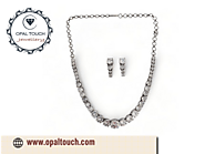 Buy OPAL TOUCH Cubic Zirconia White Stone| Sapphire Dreams Necklace Wedding Necklace For Women And Girls | Stylish Ne...