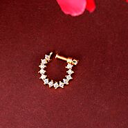 Elegant White Gold CZ Nose Pin | AAA-Grade Cubic Zirconia