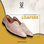 Bold Bunny Traditional Embroidered Loafers for Men – Heritage Style with Modern Comfort