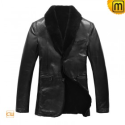 Black Shearling Fur Leather Jacket CW833211