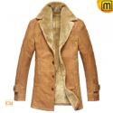 Mens Leather Fur Lined Shearling Coat CW833212