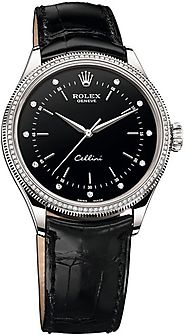 Replique Montre Rolex Cellini Time 18ct ou blanc 50609 RBR