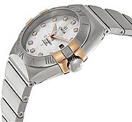 Omega Constellation Mother of Pearl Diamond Dial Ladies Watch 123.20.31.20.55.003