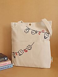 Bamboo Bliss Tote – Panda Embroidered Edition | TRIO CANVA