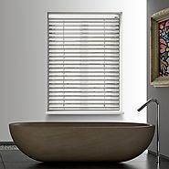 Arctic White 12V Battery Powered Electric Wooden Blinds
