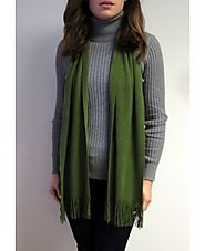 Buy Green Knit Winter Scarf Luxury At YoursElegantly