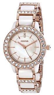 Fossil Women's CE1041 Jesse White Ceramic Rose Gold Tone Watch Review