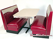 Find real metal banding with a chrome column base with our Diner tables and chairs