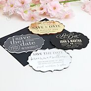 Engraved Regal Style Acrylic Wedding "Save The Date"