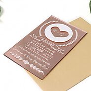 11B Printed Rose Gold Acrylic Wedding Invitation with Magnets