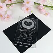 11B Laser Engraved Acrylic Wedding Invitation Cards