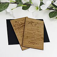 Custom engraved 11b Wooden Wedding Invitation Australia